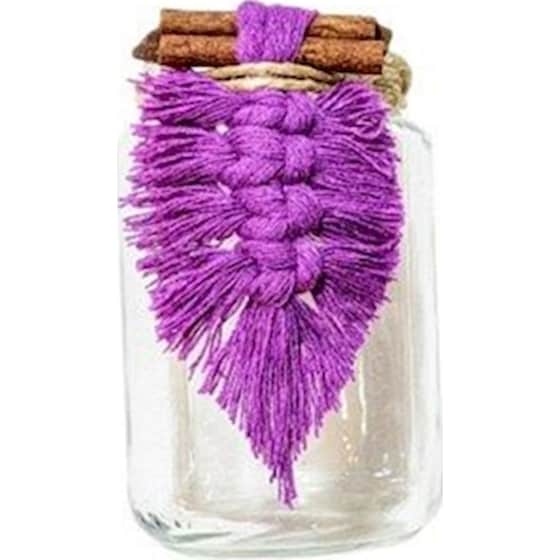 Χριστουγεννιάτικο Διακοσμητικό Boho Feelboho Γύαλα Ρεσώ με Χειροποίητο Μακραμέ Φύλλο Μωβ image 0