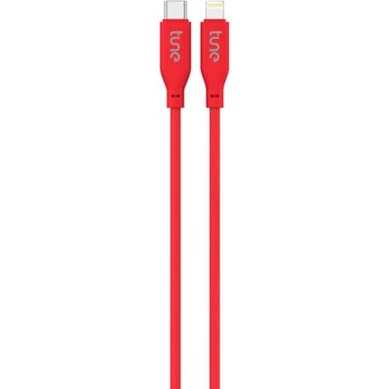 Καλώδιο δεδομένων Tune Techflex Usb-C to Lightning 1.5m - Red image 0
