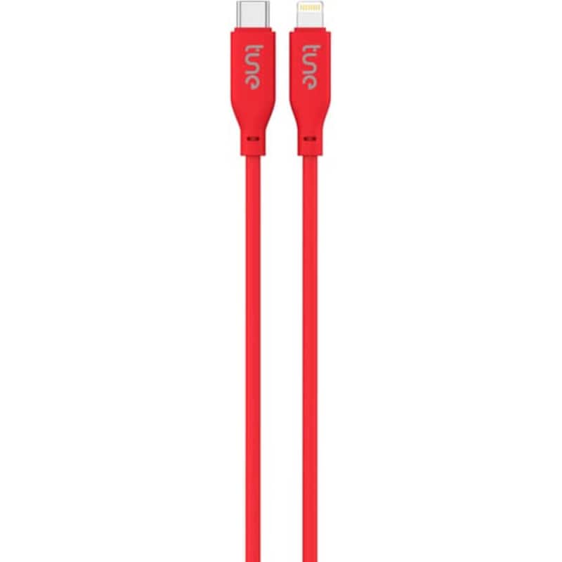 Καλώδιο δεδομένων Tune Techflex Usb-C to Lightning 1.5m - Red