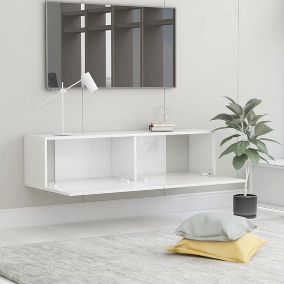 Έπιπλο Τηλεόρασης VidaXL από Μοριοσανίδα 120x30x30cm - Λευκό image 1