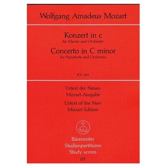 Βιβλίο Για Σύνολα Barenreiter Mozart - Concerto In C Minor Kv491 Piano [pocket Score] image 1
