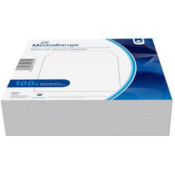 MediaRange χάρτινα φακελάκια CD/DVD 100τμχ - Διάφανο image 0