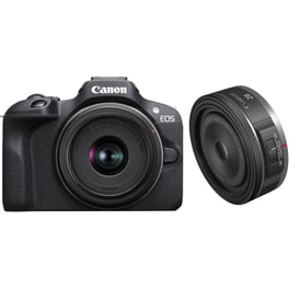 Φωτογραφική Μηχανή Mirrorless Canon EOS R100 & Φακός Canon RF-S 18-45mm f4.5-6.3 IS STM & Φακός Canon RF-S 55-210mm f5-7.1 IS STM - Μαύρο