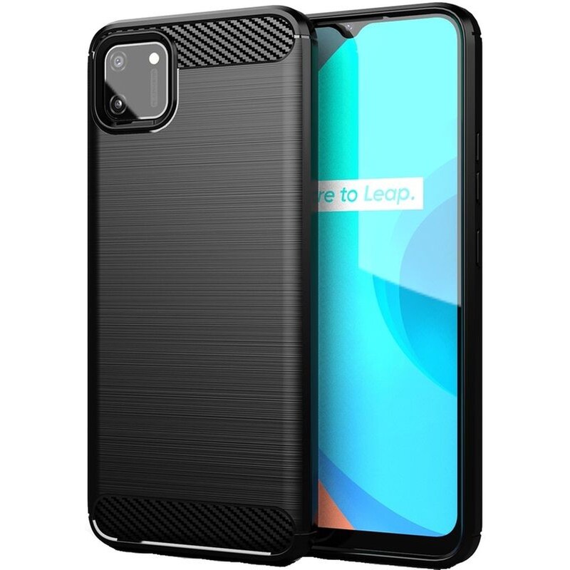 TECHSUIT Θήκη Realme C11 2020 - Techsuit Carbon Silicone - Black