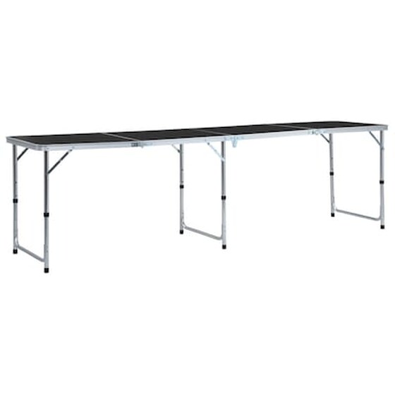 Vidaxl Τραπέζι Κάμπινγκ Πτυσσόμενο Γκρι 240 X 60 Εκ. Αλουμινίου image 0