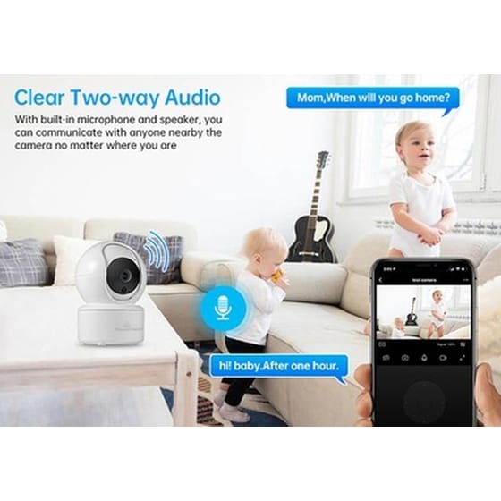 Ενσύρματη IP Camera Powertech PT-1085 Full HD Επιτραπέζια με Wi-Fi και Λειτουργία Pan & Tilt image 4