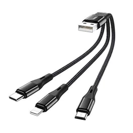 Καλώδιο Hoco USB-A σε Lightning / Type-C / micro USB Male - 1m