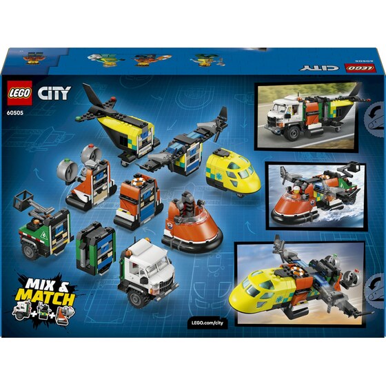 LEGO® City Συλλογή με Αεροπλάνο, Φορτηγό Εξυπηρέτησης & Χόβερκραφτ (60505) image 8