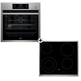 AEG HK624010XB & BES351111M 72 Lt Inox Eντοιχιζόμενο Σετ Φούρνος και Εστία
