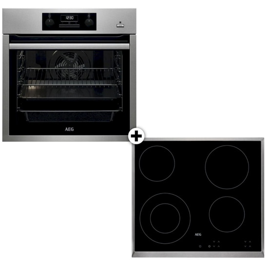 AEG HK624010XB & BES351111M 72 Lt Inox Eντοιχιζόμενο Σετ Φούρνος και Εστία image 0