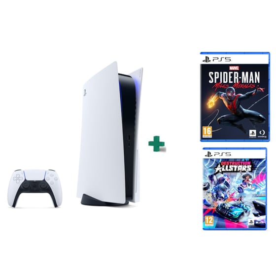 Sony PlayStation 5 & Destruction AllStars & Marvel's Spider-Man: Miles Morales image 0