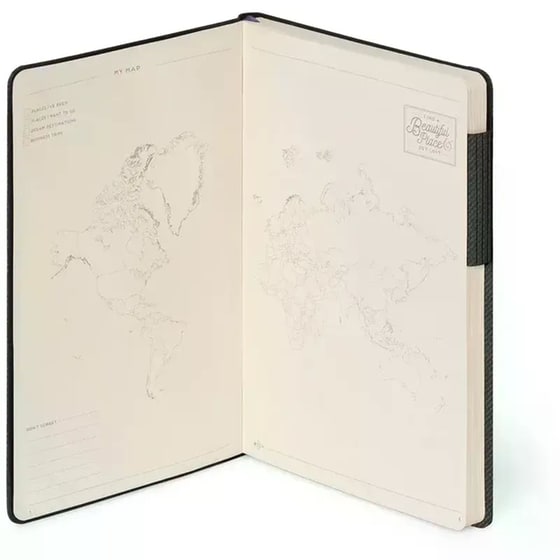 Σημειωματάριο Legami Ριγέ Medium Deep Graphite image 1