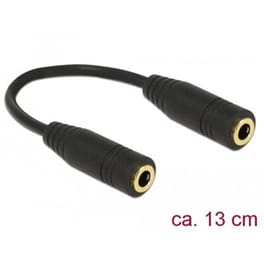 Αντάπτορας Delock 65896 Καλώδιο Ήχου 0,13 M 3.5mm Blackς (Black)