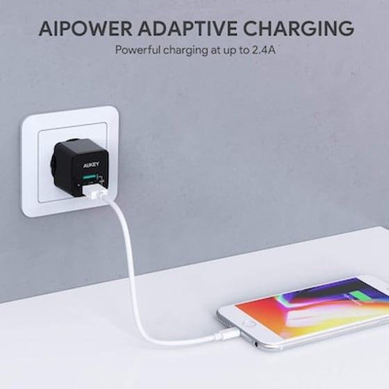 Φορτιστής Πρίζας Aukey Pa-u32 2x Usb 12W - Black image 2