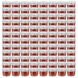 Vidaxl Βάζα Μαρμελάδας 96 Τεμ. 110 Ml Γυάλινα Με Ασημένια Καπάκια