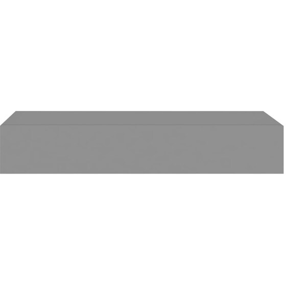 Ράφια Τοίχου VidaXL με Συρτάρι από MDF 60x23.5x10 cm 2 Τμχ- Γκρι image 3