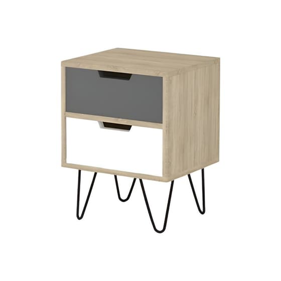 Κομοδίνο Liberta Από Μοριοσανίδα 45x39x59.5 cm - Πολύχρωμο image 0