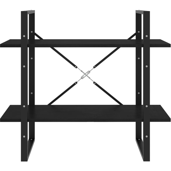 Βιβλιοθήκη VidaXL από Μέταλλο 80x30x70 cm - Μαύρο image 3