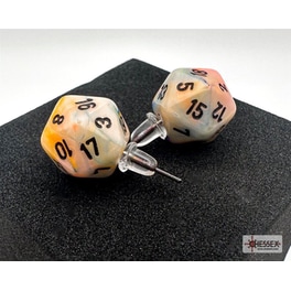 Καρφωτά Σκουλαρίκια Chessex Festive Circus Mini-poly D20 - Πολύχρωμα