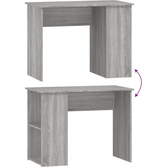 Γραφείο VidaXL από Επεξεργασμένο Ξύλο 100x55x75 cm - Γκρι Sonoma image 4