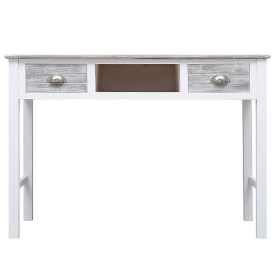 Γραφείο Μελέτης VidaXL από Ξύλο 110x45cm - Λευκό/Γκρι image 1