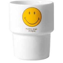 Κούπα Smiley Positive Mind από Πορσελάνη 330ml Λευκό