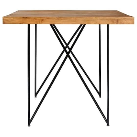 Τραπεζαρία Vidaxl από Μασίφ Ξύλο Ακακίας 180x90x76 cm - Μαύρο/Καφέ image 3