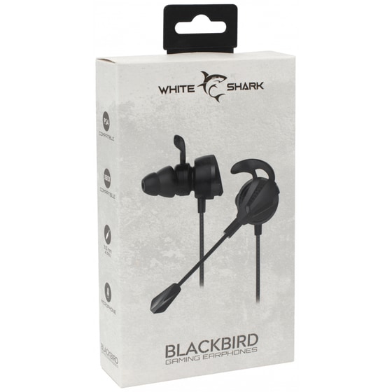 White Shark Blackbird GE-537 Ενσύρματα Ακουστικά - Μαύρα image 2