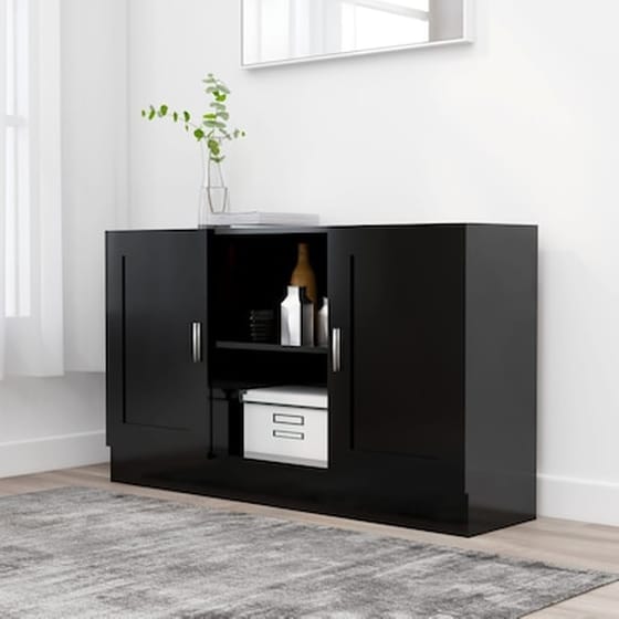 Vidaxl Μπουφές Μαύρος 120 X 30,5 X 70 Εκ. Από Μοριοσανίδα image 1