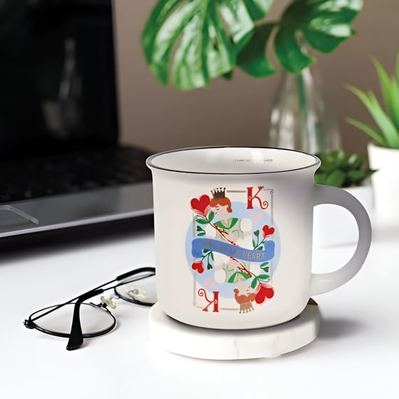 Κούπα Legami Cup-Puccino King από Πορσελάνη 350 ml - Λευκή image 1