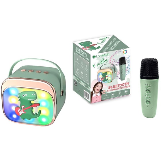Party Speaker Lamtech BT5,4 Kids με Karaoke Rgb - Πράσινο image 1