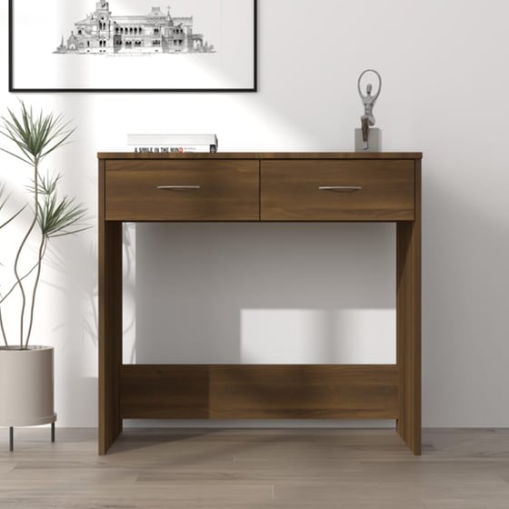 Γραφείο VidaXL από Επεξεργασμένο Ξύλο 80x40x75 cm - Καφέ Δρυς image 2