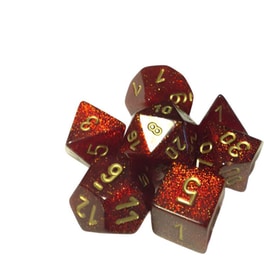 Chessex Glitter - Ruby/Gold CHESSEX