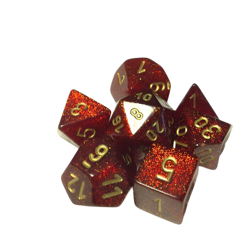 CHESSEX Chessex Glitter - Ruby/Gold CHESSEX