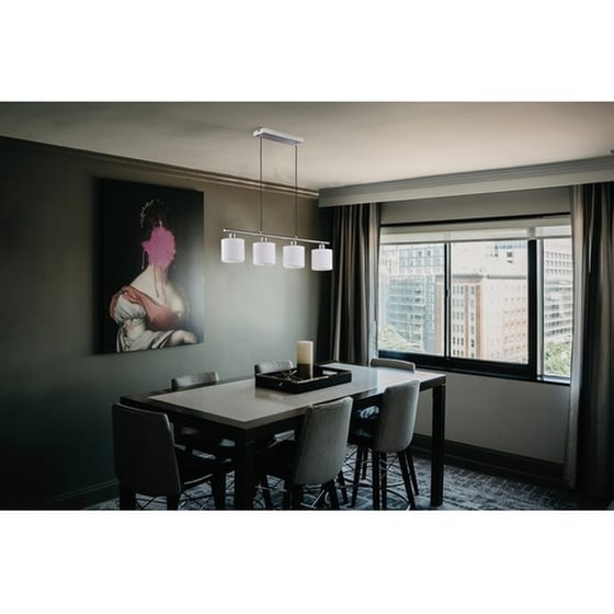 Trio Lighting Tommy Κρεμαστό Φωτιστικό Λευκό Ράγα για 4 Λαμπτήρες E14 75εκ. image 2