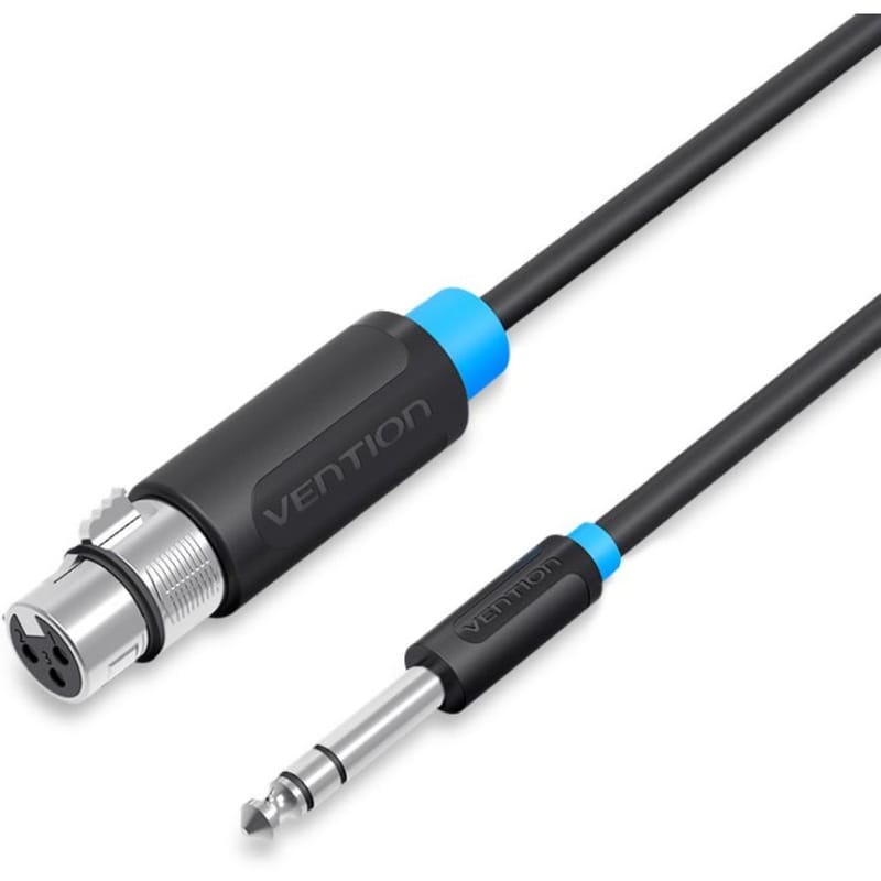 VENTION Καλώδιο Ήχου BBEBH 1x 6.5mm Jack Male σε 1x XLR Female 2 m Μαύρο