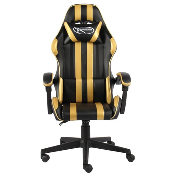 Gaming Καρέκλα Racing VidaXL Συνθετικό Δέρμα - Χρυσό/Μαύρη image 2
