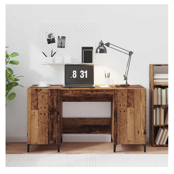 Γραφείο VidaXL από Επεξεργασμένο Ξύλο 140x50x75 cm - Παλιό Ξύλο image 1