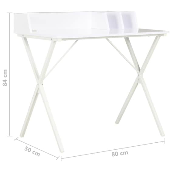Γραφείο Μελέτης VidaXL από Μοριοσανίδα 80x50cm - Λευκό image 6