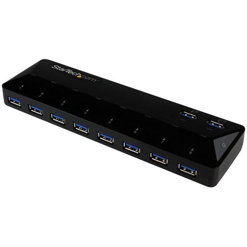 USB Hub Startech USB-A με 10 θύρες - Μαύρο