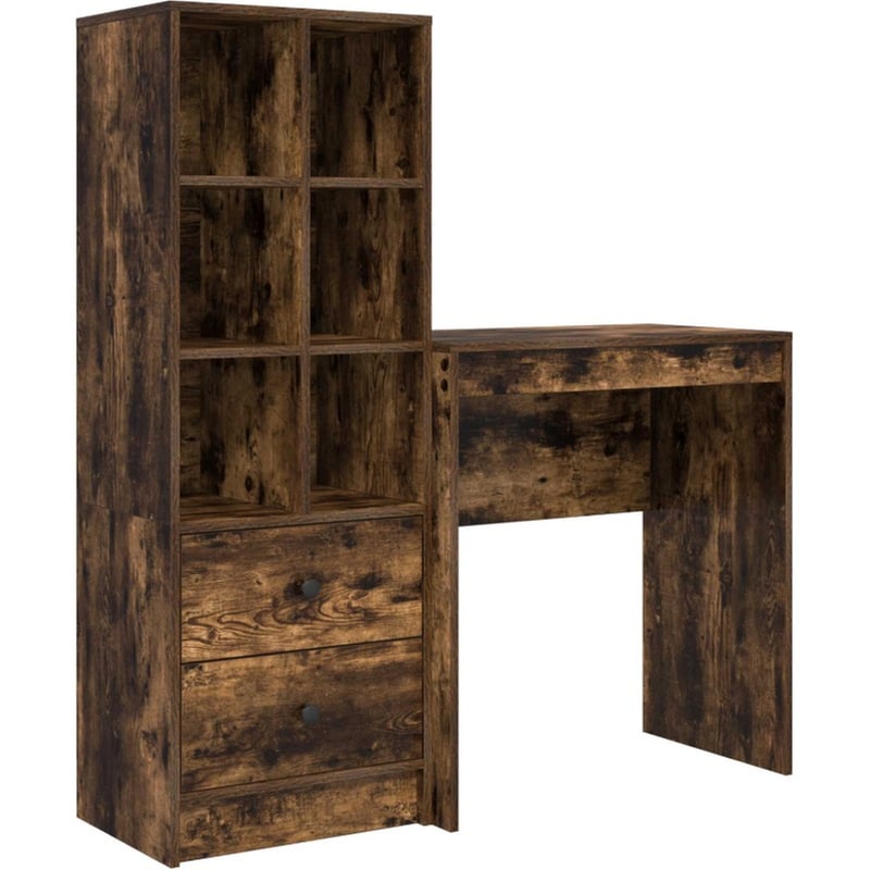 Γραφείο VidaXL 115,5x40x127 cm - Καπνιστή Δρυς (2 τεμ.)
