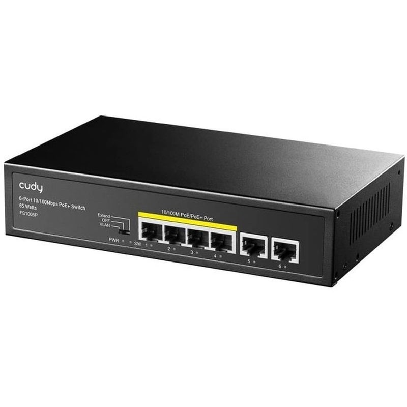 CUDY Cudy FS1006P Network Switch Unmanaged L2 Fast Ethernet (100 Mbps) 6-Port PoE