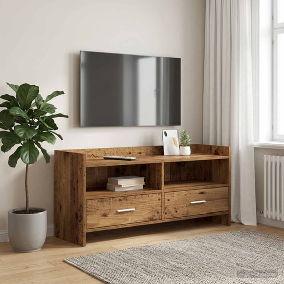 Έπιπλο Τηλεόρασης VidaXL 100 x 33 x 47 cm - Παλαιωμένο Ξύλο image 1