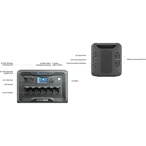 Bluetti Power Station AC300 Expandable - Μαύρο image 2