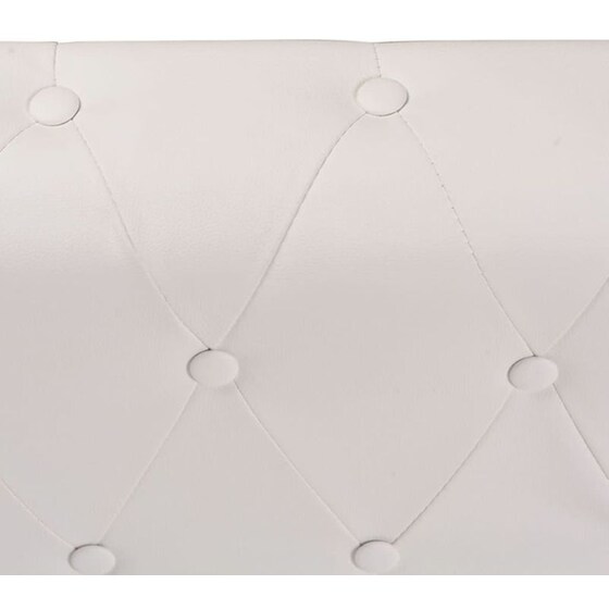Γωνιακός Πενταθέσιος Καναπές VidaXL Chesterfield 205x205cm - Λευκό image 5