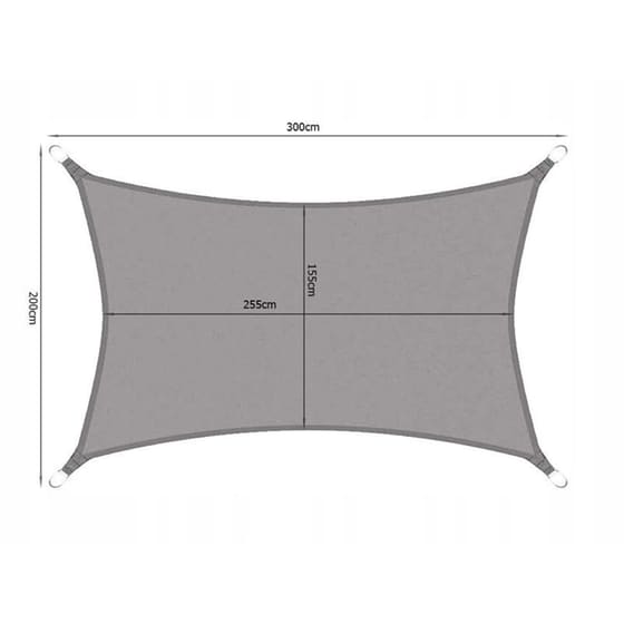 Πανί Σκίασης  Aria Trade από Πολυεστέρα Αδιάβροχο 3x2 m - Γκρι image 6