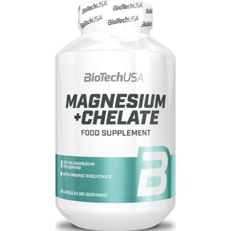 BIOTECH USA Συμπλήρωμα Διατροφής BioTechUSA Magnesium + Chelate - 60 κάψουλες