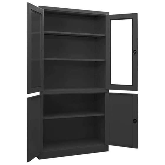 Ντουλάπα Γραφείου VidaXL από Ατσάλι 90x40x180 cm - Ανθρακί image 4