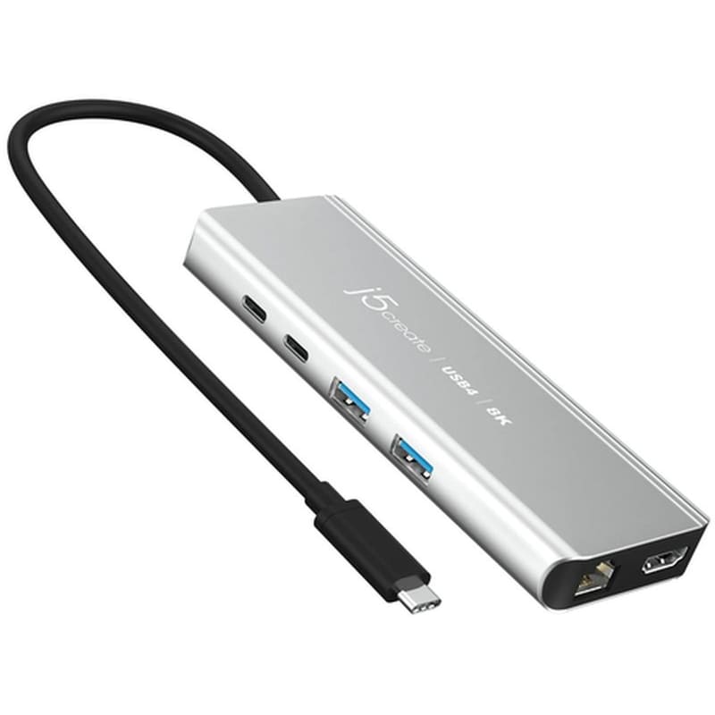 J5CREATE Docking Station j5create 4 ports συμβατό με USB-C - Space