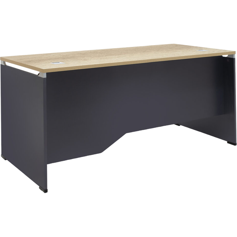 PAKOWORLD Γραφείο Εργασίας Επαγγελματικό Lotus Pakoworld Φυσικό-ανθρακί 180x80x75εκ – 069-000015